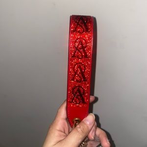 NWT Victoria’s Secret Wristlet Keychain RED